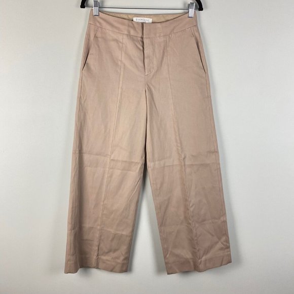 NWOT Everlane Mauve Light Pink Wide Leg Structure Pants Womens 0 - Picture 1 of 9